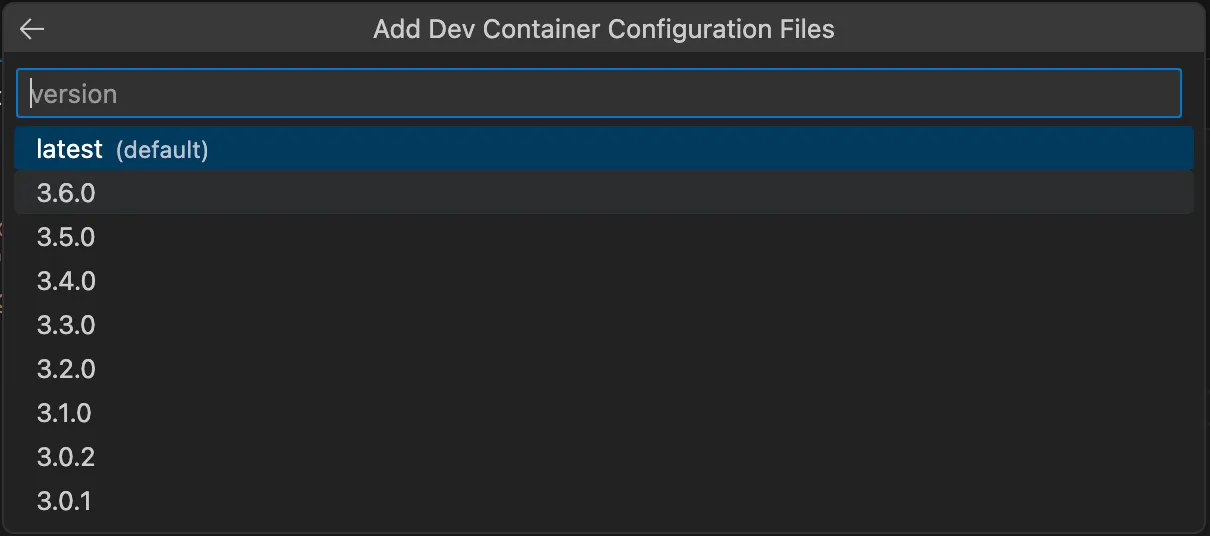 LocalStack version option